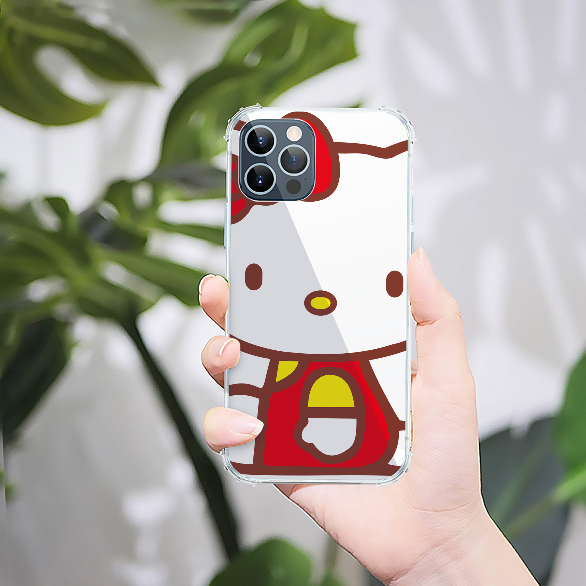 （画像用） Hello Kitty ハローキティ 【iPhone 12シリーズ対応】透明スマホケース（クリアソフトケース）